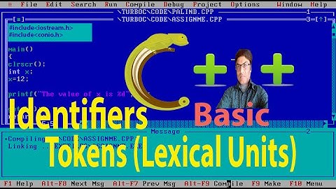 C++ Programming For Beginners Part-10.1 | C++ Language Tutorial For Beginners | Tokens (Identifiers)