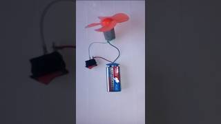 how to connect DC motor to 9v battery🔋&amp; switch very easy project #diy #shorts