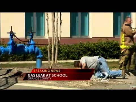 Gas leak forces middle school evacuation - YouTube