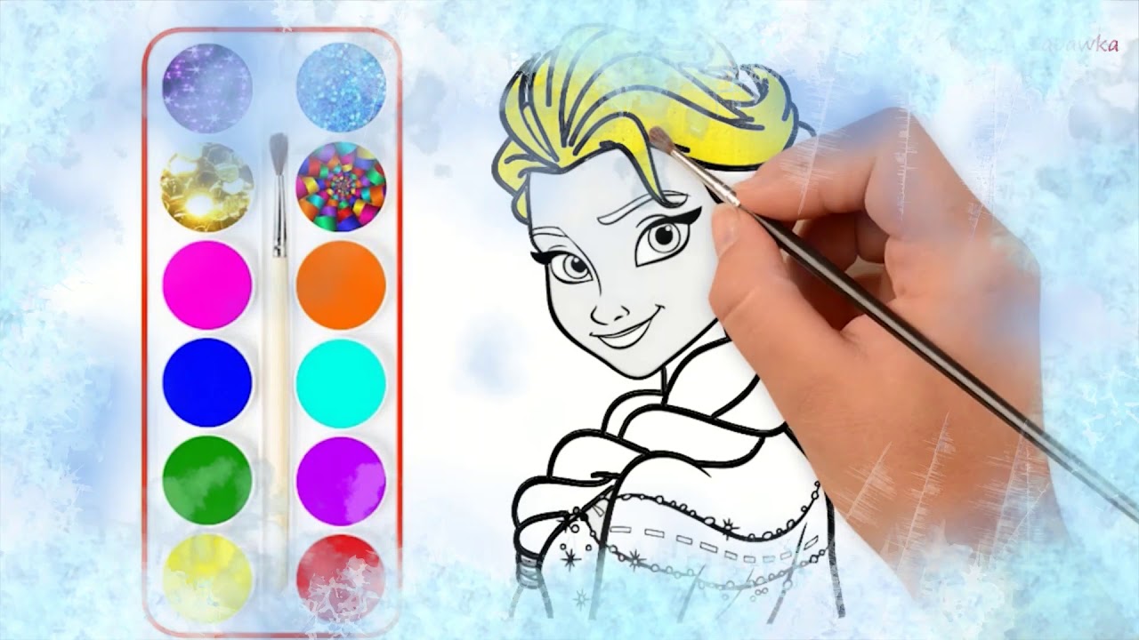 ELSA ☆ Frozen Zimne Serce 💖 Rysowanki i Kolorowanki Dla Dzieci ...