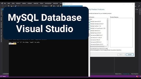 MySQL Database in Visual Studio (Getting Started)