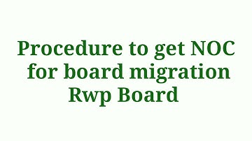 Pindi board NOC full guide || Latest updates