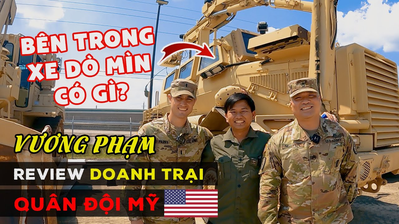 Vương Phạm Review Doanh Trại Quân Đội Mỹ - Bên Trong Xe Gỡ M.Ì.N Có Gì?