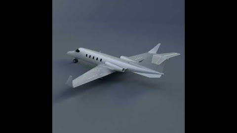 Learjet 28-29 Longhorn private jet CAD model 3D model from CGTrader.com