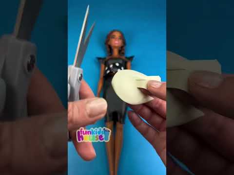 Wednesday Addams DIY Barbie Clothes Tutorial #barbiediy #barbieclothes #barbie #wednesdayaddams