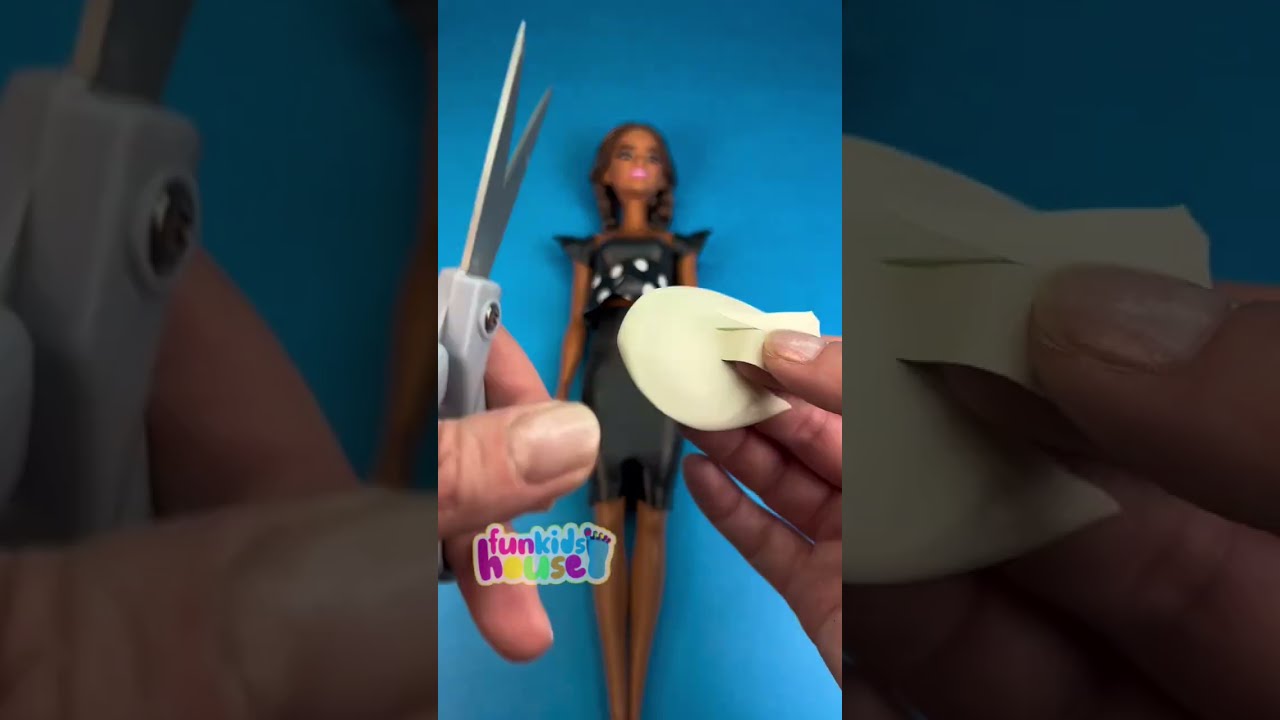 Wednesday Addams DIY Barbie Clothes Tutorial  barbiediy  barbieclothes  barbie  wednesdayaddams