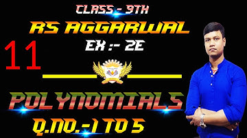 Class 9 rs aggarwal polynomial solution l rs aggarwal ex-2e solution class 9 l Part-11l #bkinstitute