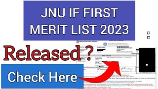 JNU UG First Merit List 2023 | How To Check JNU UG First Merit List 2023