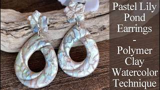 Easy Metallic Torn Watercolor Polymer Clay Earrings
