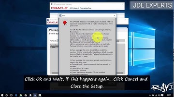 Determining if database is running - Error -  Solution | JDE 9.1/9.2 (DEMO) Installation