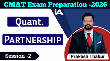 I Quantitative Techniques for CMAT 2026 I  Partnership I Session -2 I