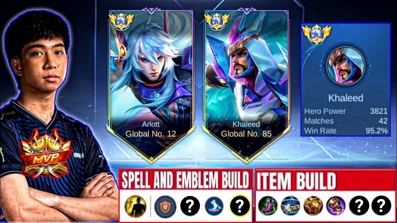 I got my khaleed global title with 95% wr ~ i copied sanfood's build and emblem and this happened ..