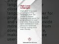 High Level Language, HLL, Cybersecurity Mini Dictionary #shorts