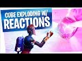 THE CUBE EXPLODED LIVE with REACTIONS and WE WON THE GAME! - Fortnite Lil Kev Challenges