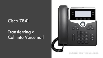 Transferring a Call Into Voicemail on a Cisco 7841