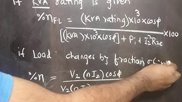 Efficiency of single phase Transformer