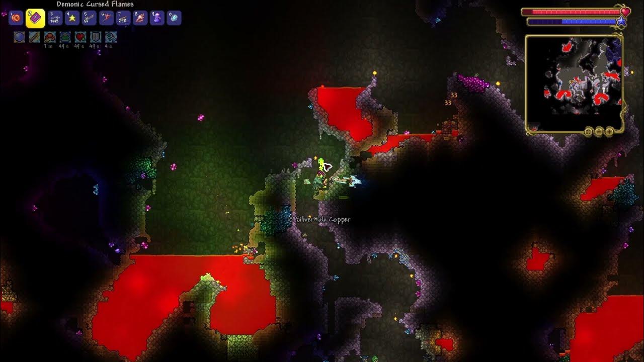 Terraria Hallowed Mimic spawning in lava and taking damage makes for