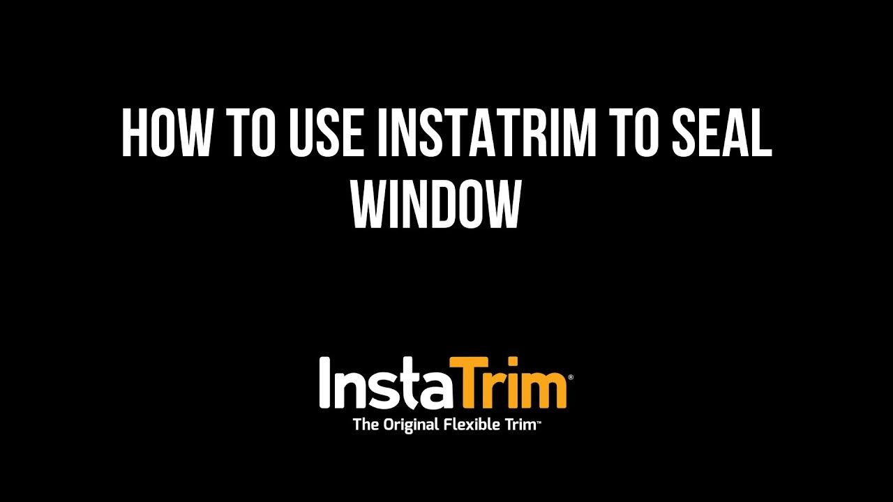 Window trim Install with InstaTrim The Original Flexible Trim YouTube