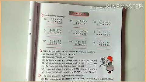 Class 4 Maths Chapter 5  Substraction Exercise 5B