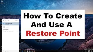 how to create & use a windows restore point - it's easy!