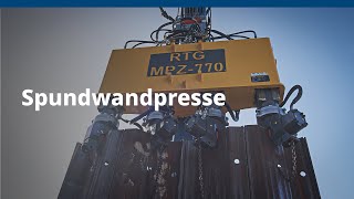 RTG Rammtechnik GmbH – Spundwandpresse