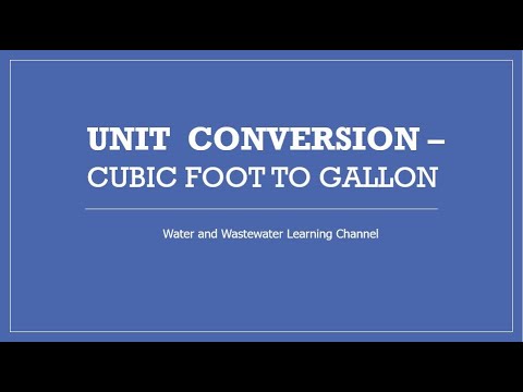 How to Convert Cubic Foot to Gallon
