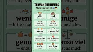 German Quantifiers in German 📊 (Mengenangaben) | A1 German Vocabulary | Fluent German