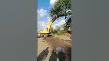 Amezing tree cutting video with jcb Excavator #shorts #video