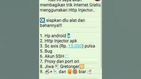 Cara menggunakan Http Injector sc Axis sawer Kzl Sosmed