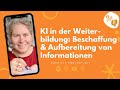 KI in der Weiterbildung - Informationsbeschaffung