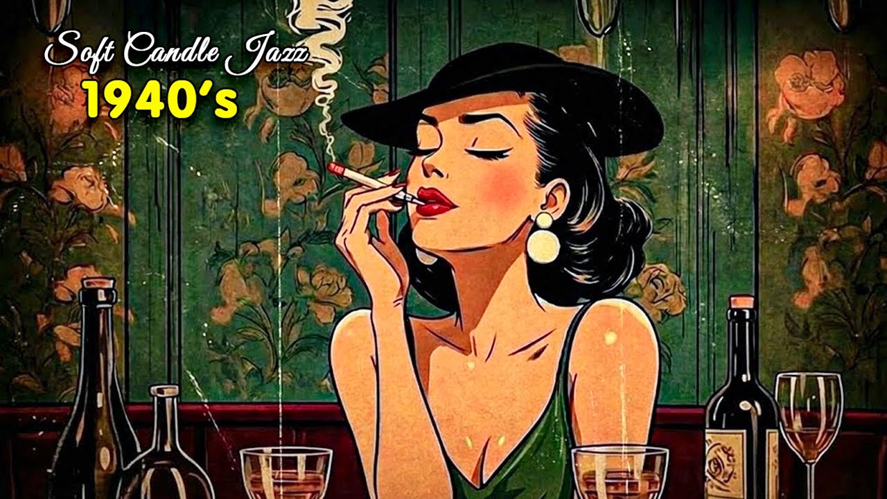 Warm Candlelight Swing & Smooth Vintage Mood - 1940’s Retro Jazz Classics✨ | Soft Candle Jazz 1940s