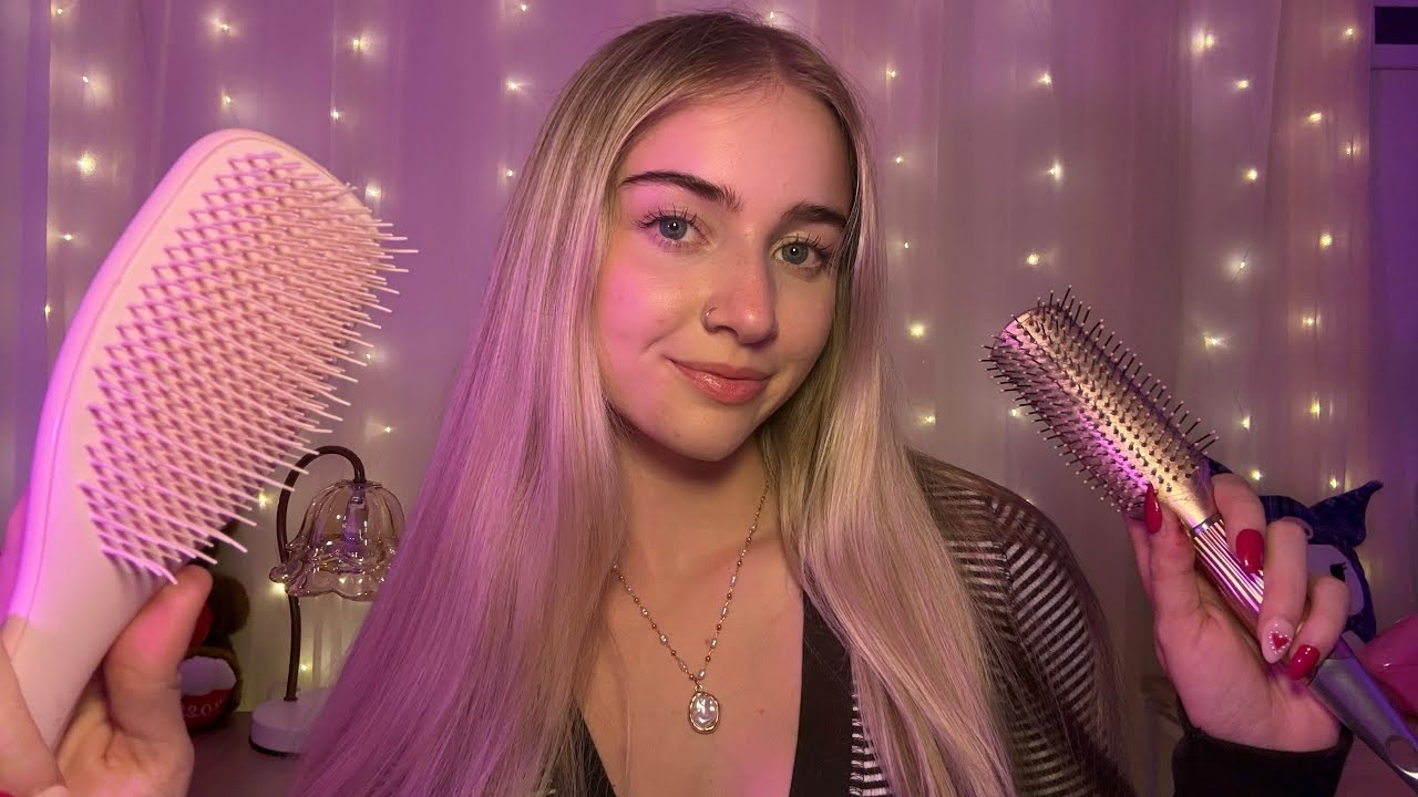 Hair Play ASMR For Sleep!😴 Clipping, Curling, Braiding, Etc 