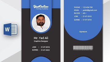 How to make a Creative and Modern ID Card Template in Microsoft word 2019