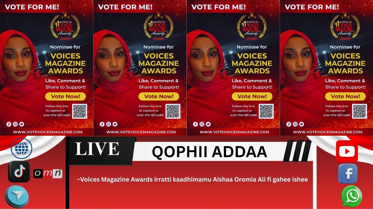 OMN: Turtii Ayishaa Oromiyaa Alii Waliin_Voices Magazine Award 2026