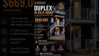 🚨 Ville-Marie Duplex for Sale|Approx. $100K Below Municipal Evaluation|Private Sale #IncomeProperty