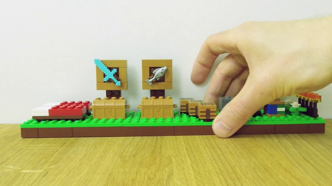 lego minecraft base de la cascada