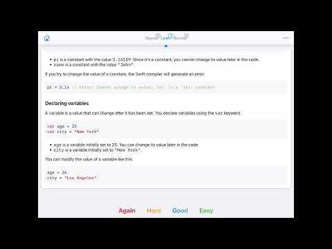 Swift: How to declare constants and variables?