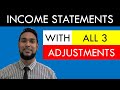 Income Statements with adjustments | Accruals & Prepayments | Provision for Bad Debts & Depreciation