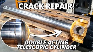 Cracked Telescopic Cylinder Weld Repair | Machining \& Welding