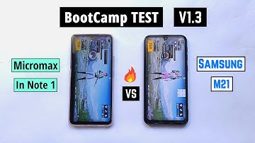 Micromax In Note 1 vs Samsung M21 Bootcamp test after Pubg 1.3 update