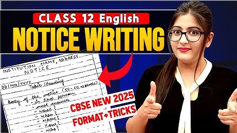 Notice Writing Class 12 | CBSE 2025 Format & Example