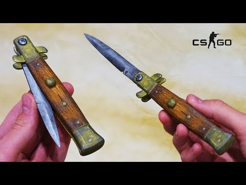 Как сделать Stiletto из дерева? Самораскрывающийся Стилет CS:GO