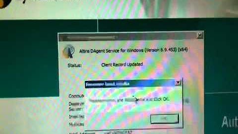 BHS altiris ghost fail