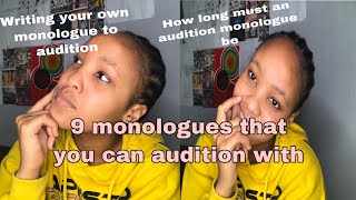 9 Monologues You Can Audition With  South African Youtuber