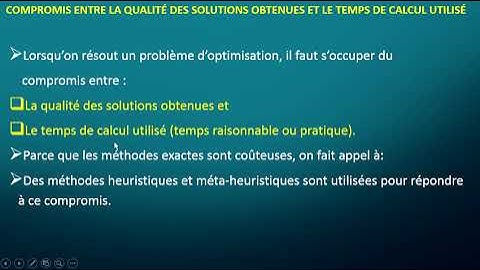 # 1 / 4 La Méthode de descente est une Heuristique ou Méta-Heuristique ?