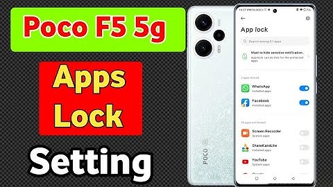 Poco F5 5G Me App Lock Kaise kare/poco f5 me App lock Setting/How to Set App lock in poco f5 5g