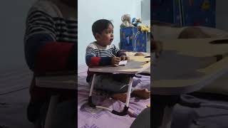 child funniest video , child crying while studying..