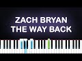 Zach Bryan The Way Back Piano Tutorial mp3
