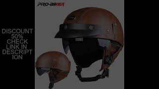 Motorcycle Helmet Retro PU Four Fashion Helmet Ride Half Scooter Helmet Motorcycle For Men And Women