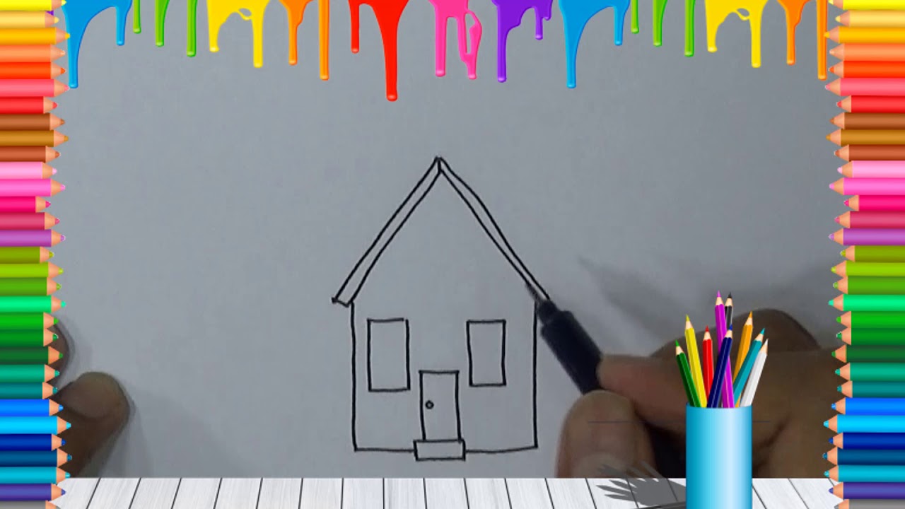 Belajar Cara Menggambar Rumah Dengan Mudah YouTube